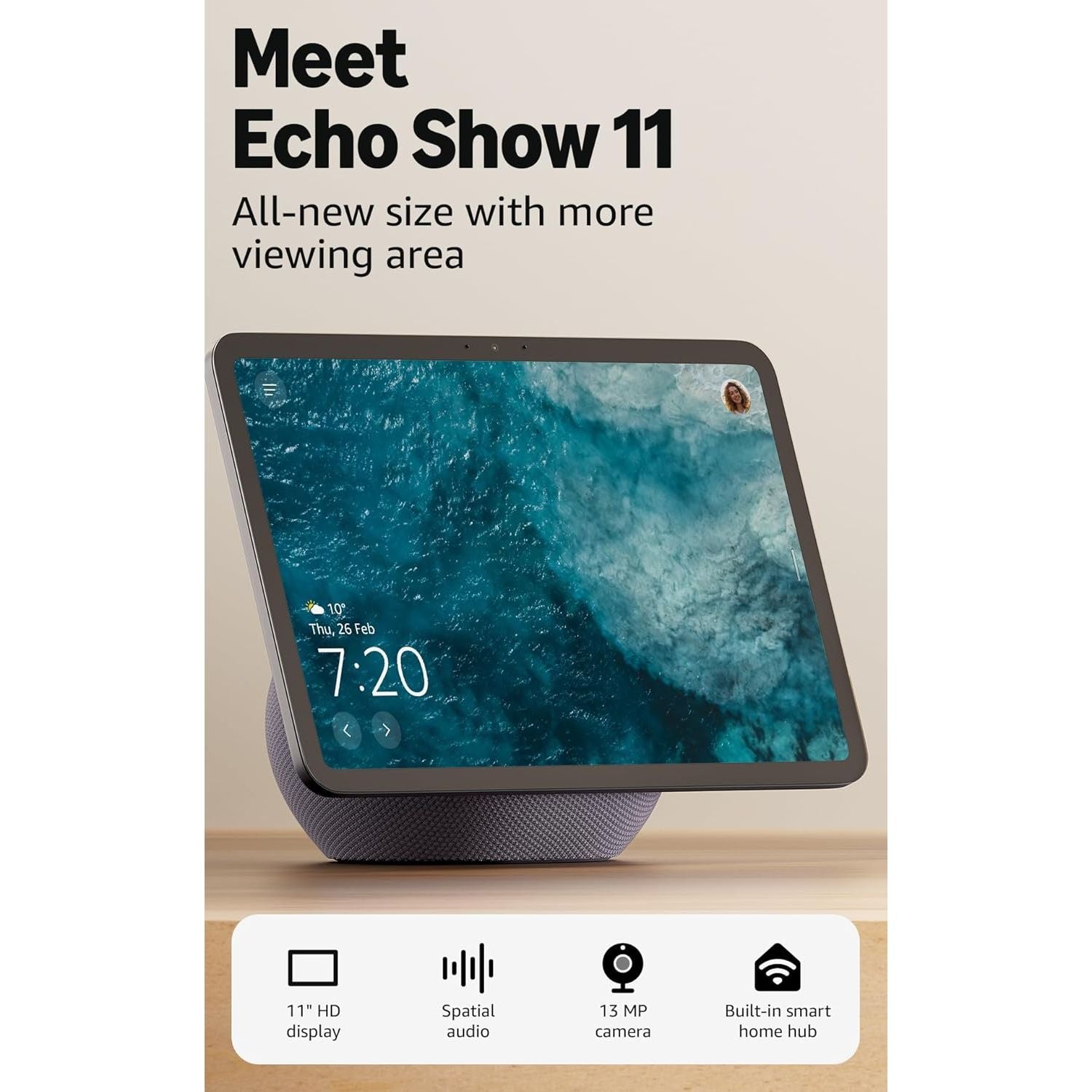 Buy Amazon,Amazon Echo Show 11 (Newest Generation) | 11" Full HD Smart Display | Spatial Audio | Alexa Built-In | Graphite - Gadcet UK | UK | London | Scotland | Wales| Near Me | Cheap | Pay In 3 | Streaming & Home Media Players